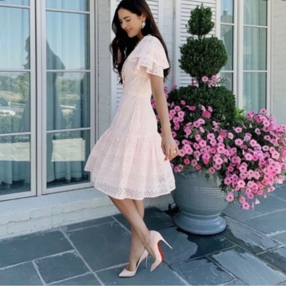 Rachel Parcell pink eyelet dress